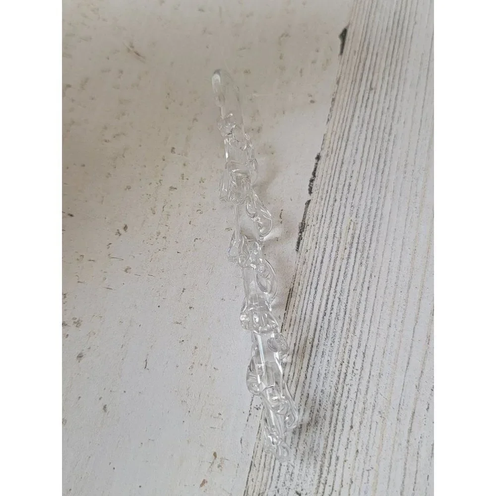 Swirl icicle clear ornament Xmas decor figure‎